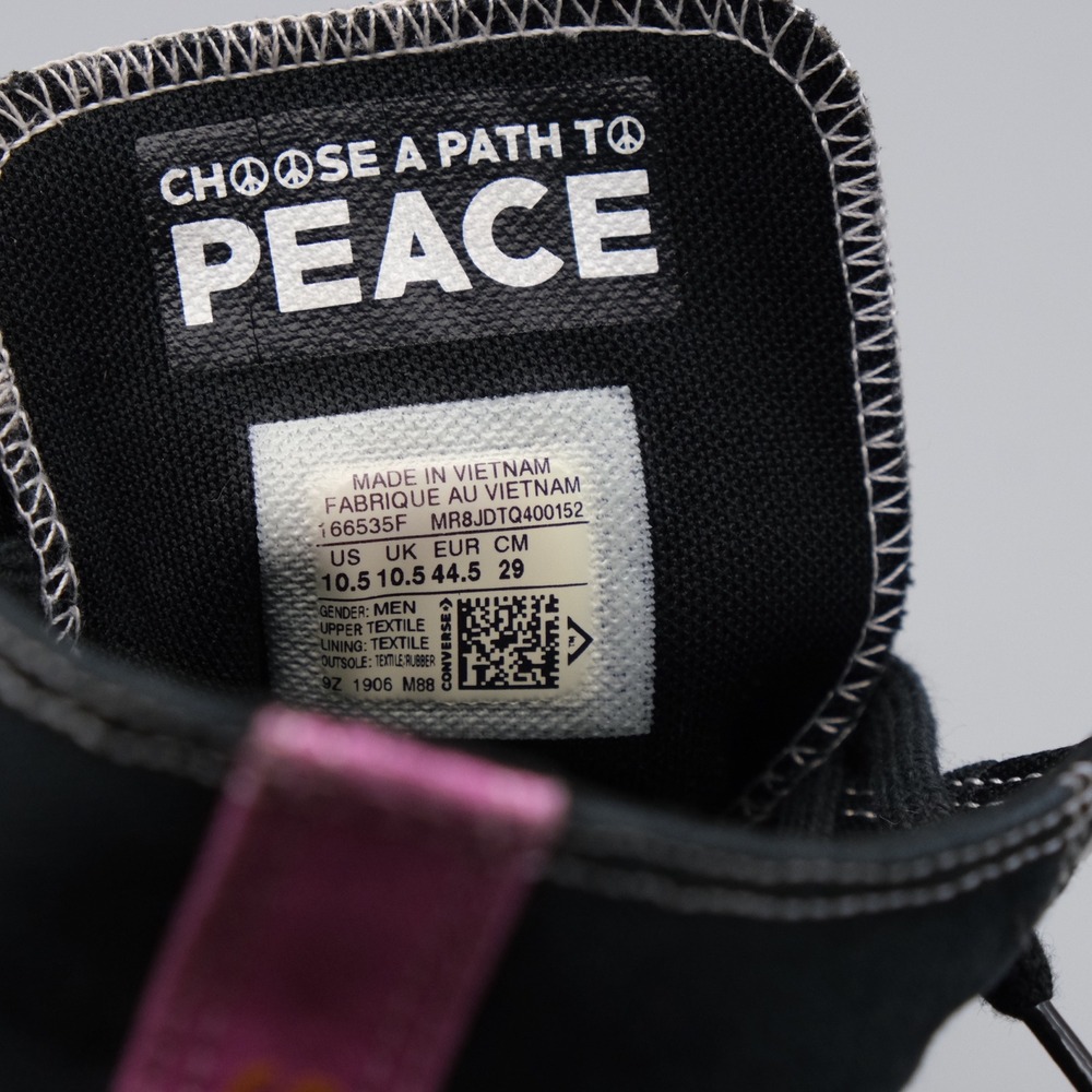 Converse Chuck Taylor All Star Seek Peace High Top Mens10.5  Black Peace Graphic - Picture 5 of 12
